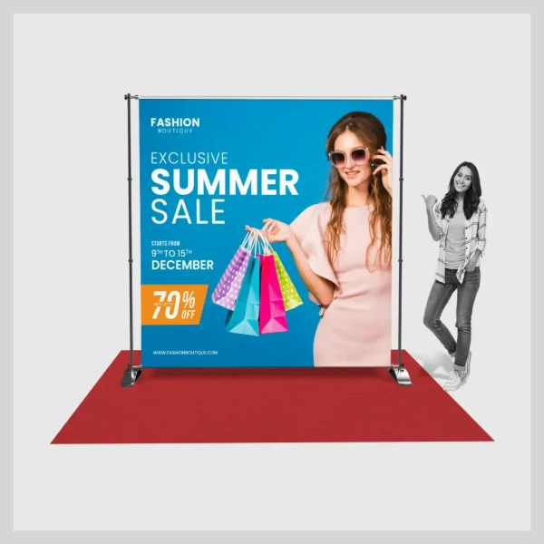 Telescopic Step & Repeat Banner Stand