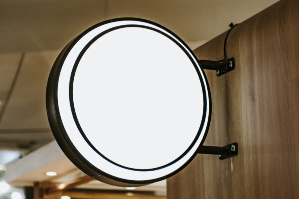 Round Outdoor LED Light Box Sign - Image 3