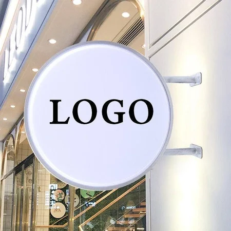 Round Outdoor LED Light Box Sign